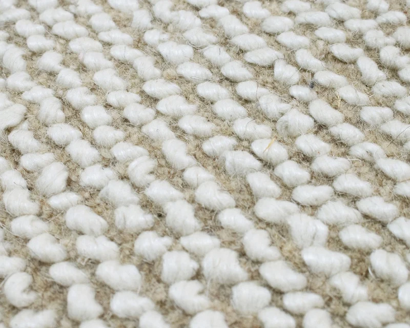 Tapis pour le salon unicolore beige - Natural Dots