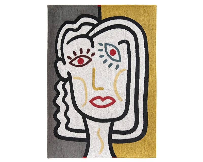 Tapis moderne salon portrait - Dame Chenille