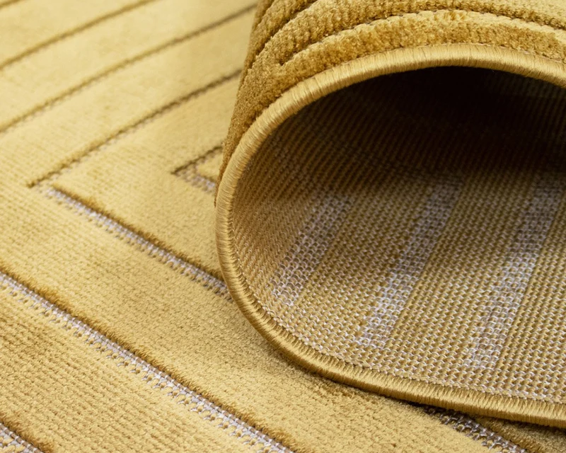 Tapis moderne moutarde pour salon - Zen