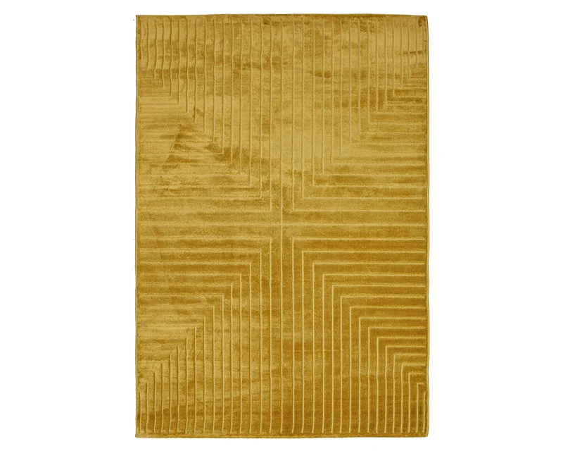 Tapis moderne moutarde pour salon - Zen