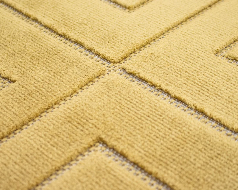 Tapis moderne moutarde pour salon - Zen