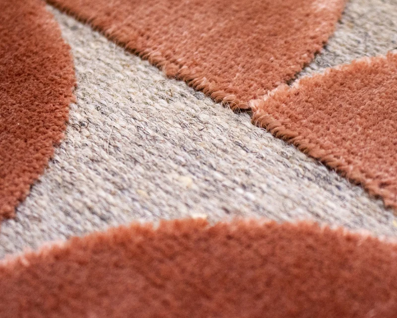 Tapis fin salon gris et marron - Raffinato