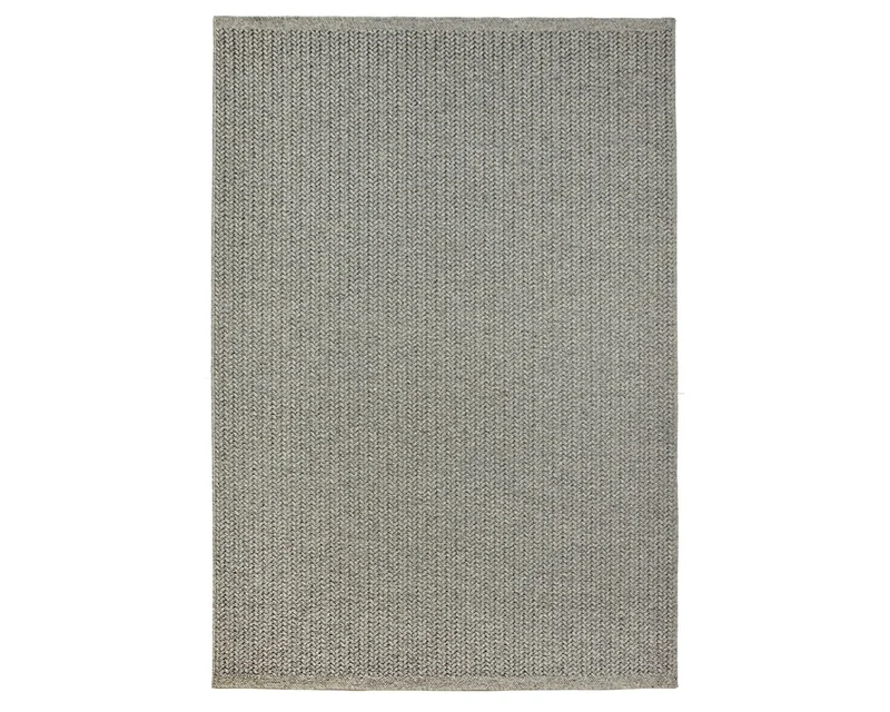 Tapis rectangulaire de salon gris tressé - Trecciato
