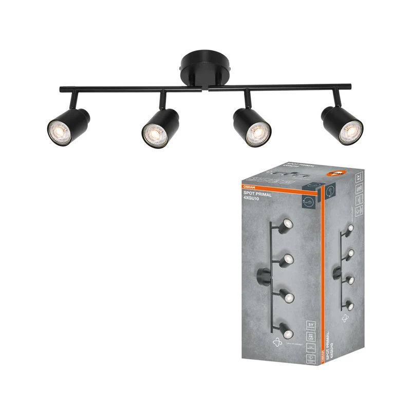 OSRAM Spot LED 4 points PRIMAL, lampe, 4xGU10, noir