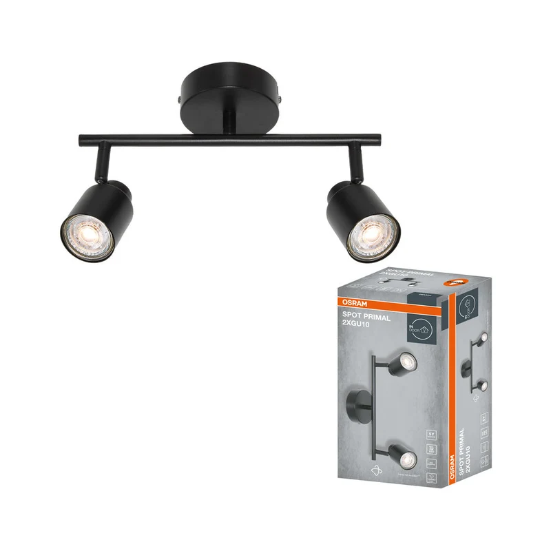 OSRAM Spot LED 2 points PRIMAL, lampe, 2xGU10, noir