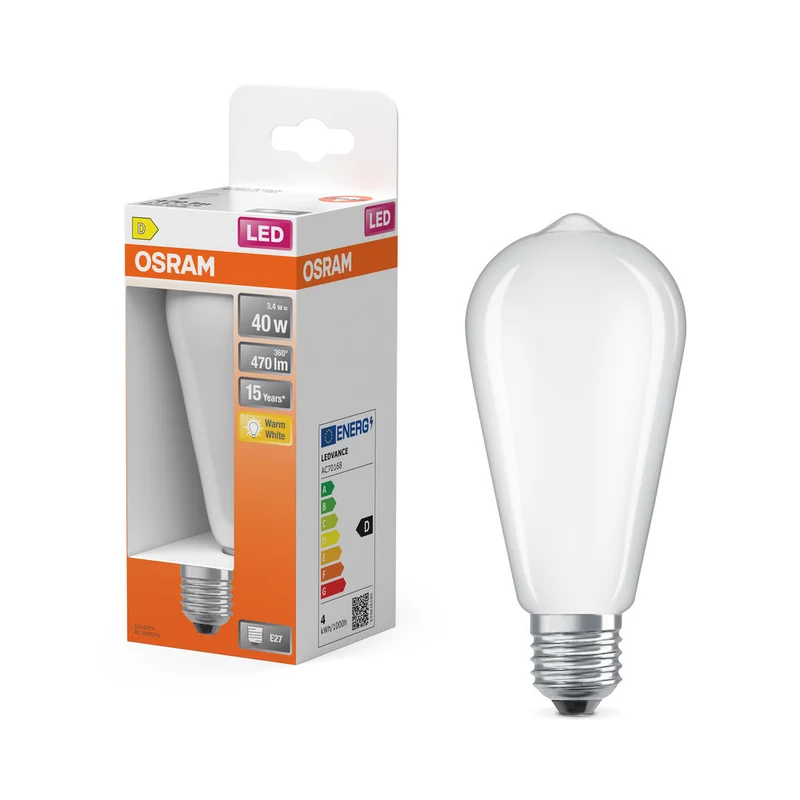 Rétrofit LED CLASSIC ST 3.4W 827 Givré E27