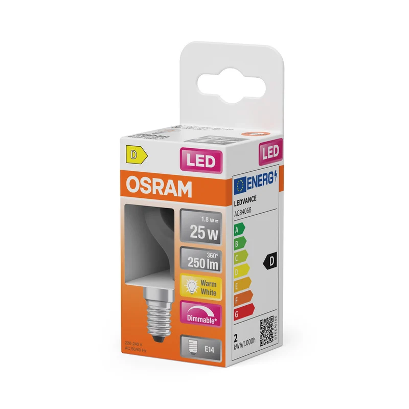 Rétrofit LED CLASSIC P DIM 1.8W 827 Clair E14