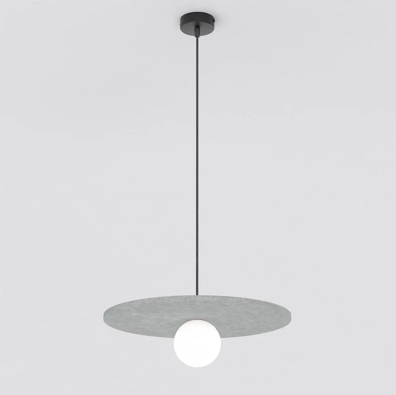 Suspension feutre rond design boho artisanal