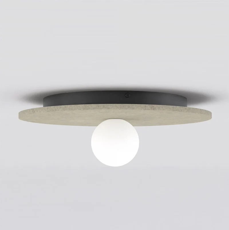 Suspension feutre rond design boho artisanal