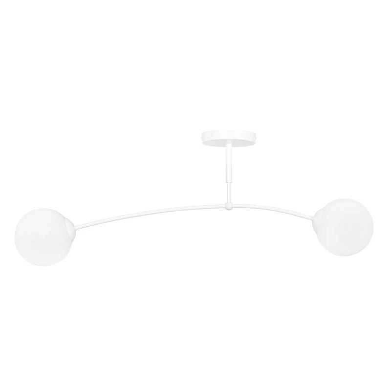 Lustre double plateau verre style contemporain