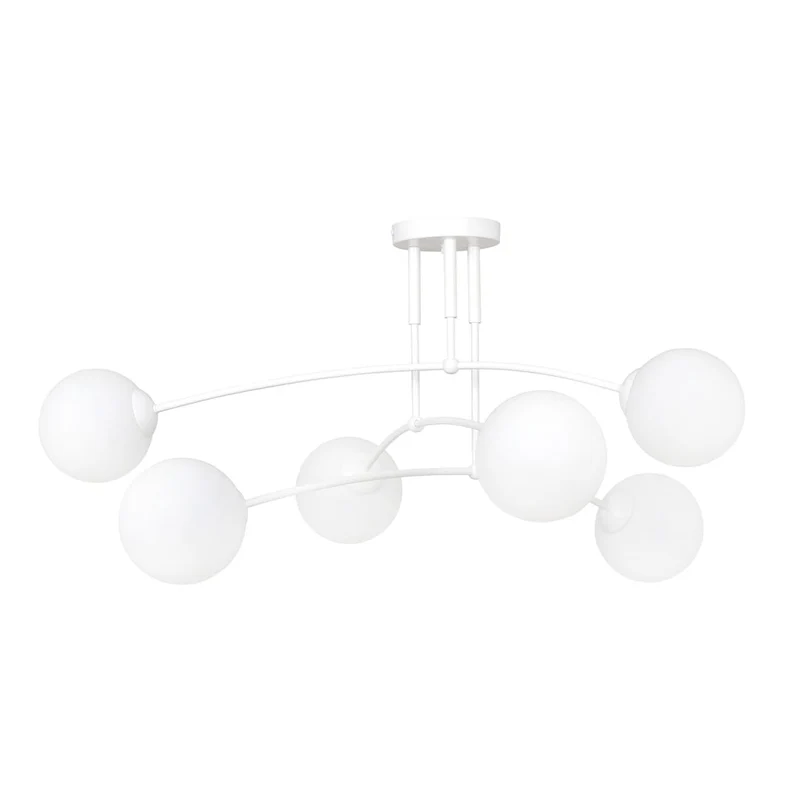 Lustre double plateau verre style contemporain