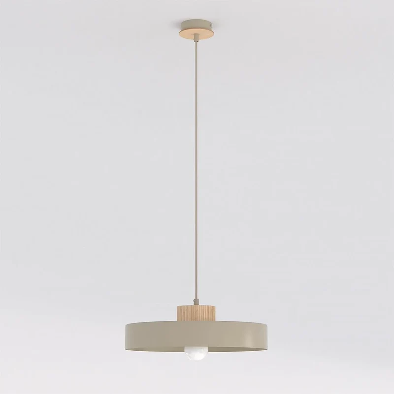 Suspension bois teinté verre style scandinave