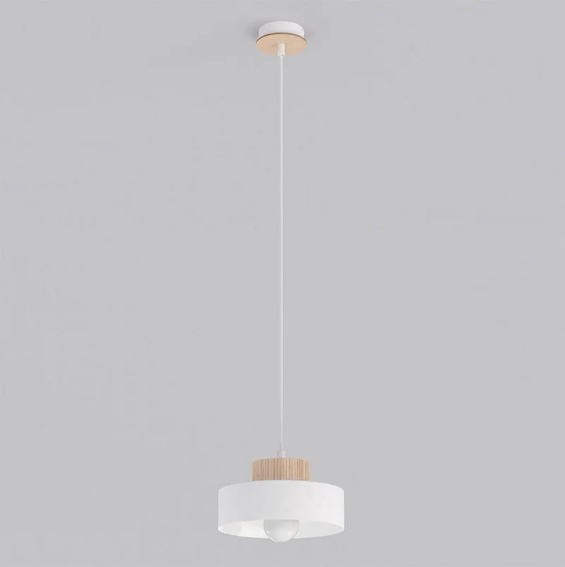 Suspension bois teinté verre style scandinave