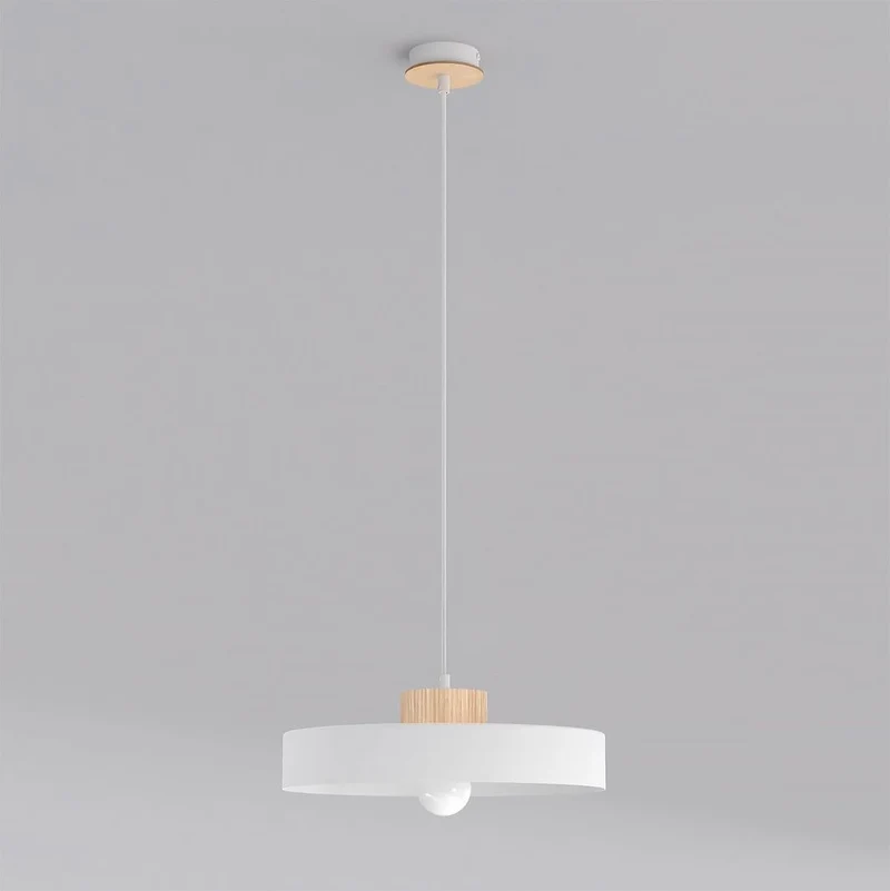 Suspension bois teinté verre style scandinave
