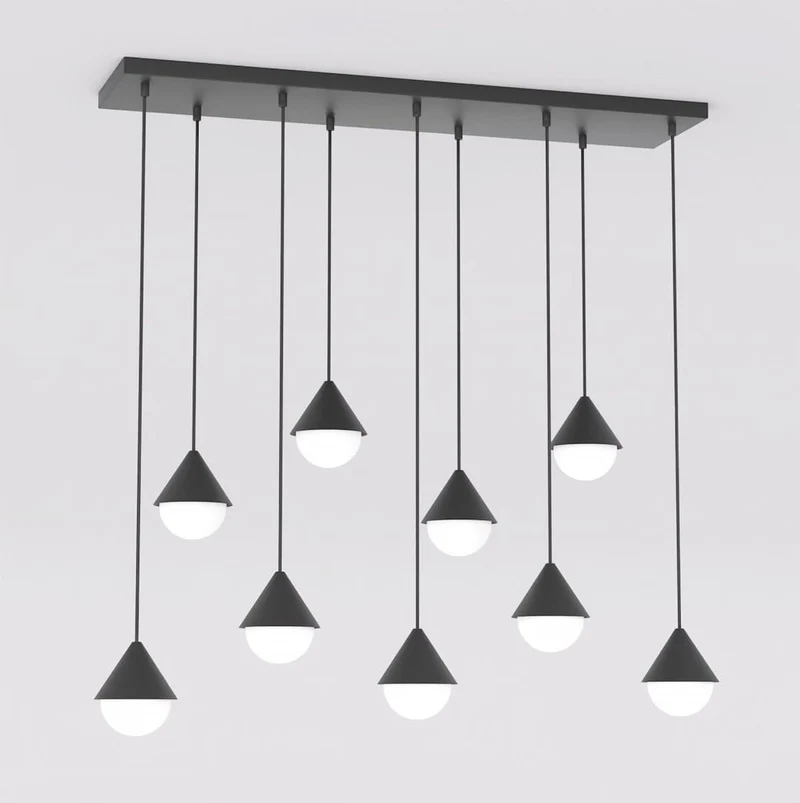 Suspension tube verre soufflé design épuré