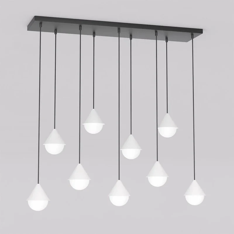 Suspension tube verre soufflé design épuré