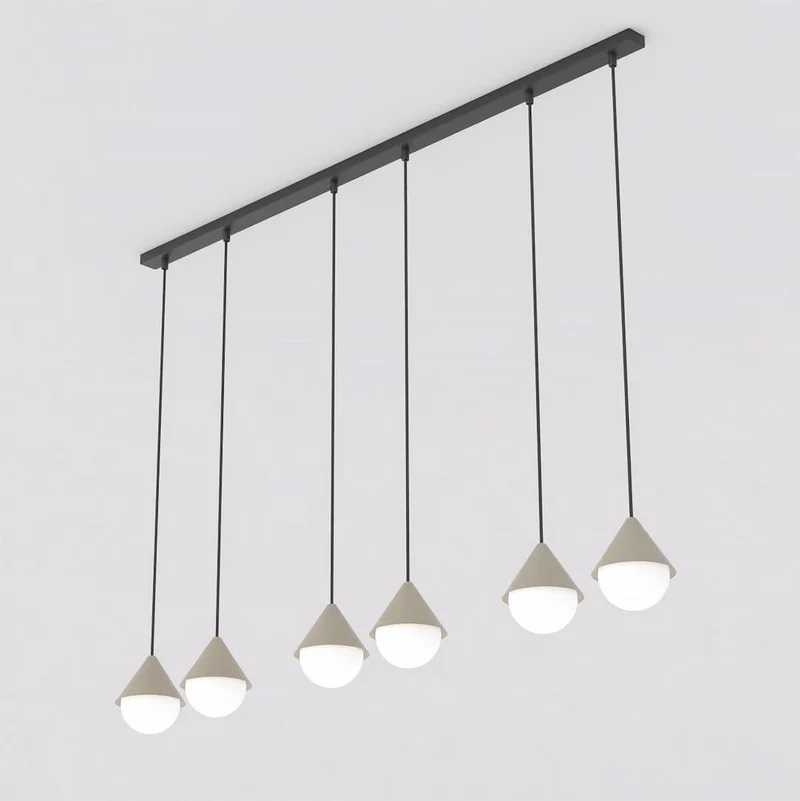 Suspension tube verre soufflé design épuré