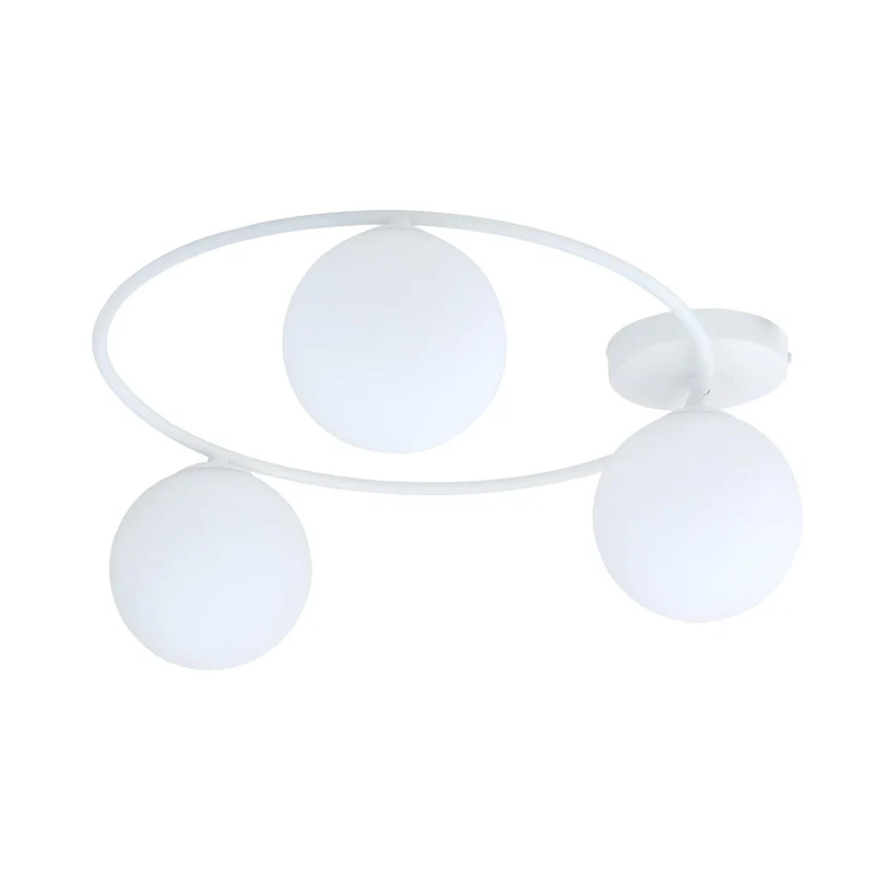 Lustre plat double verre transparent moderne