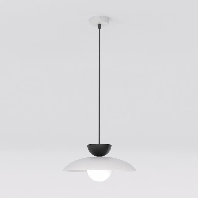 Suspension globe verre dépoli style moderne