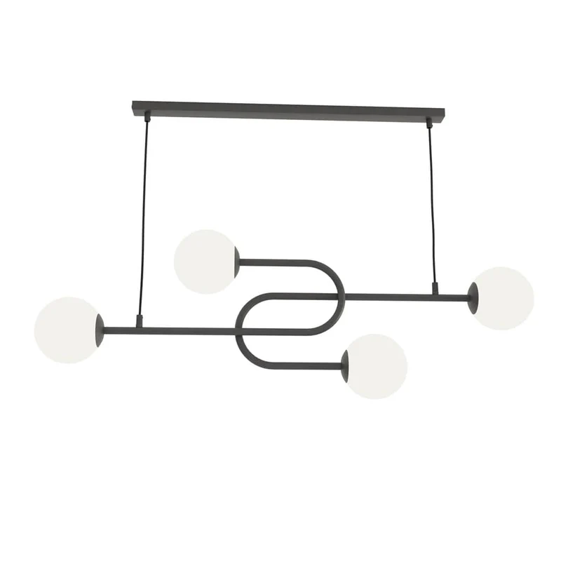 Suspension duo sphères verre style glamour