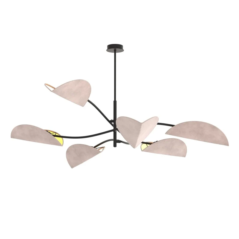 Lustre abat-jour tissu glamour grand format