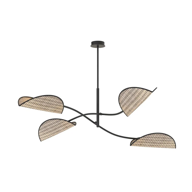 Lustre abat-jour tissu glamour grand format