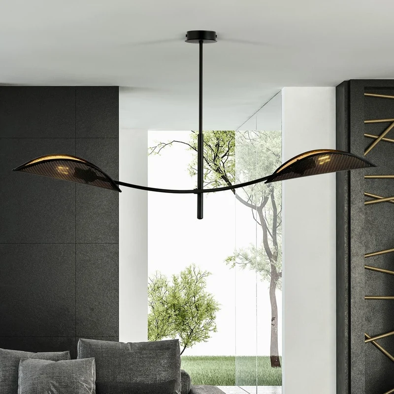 Lustre abat-jour tissu glamour grand format