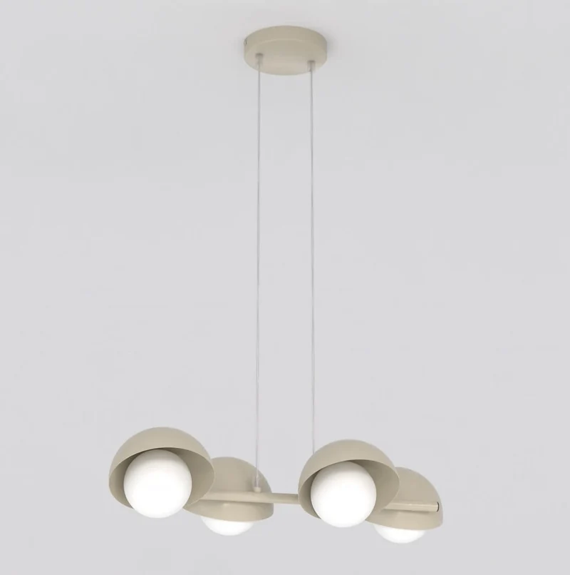 Suspension lustre noir acier