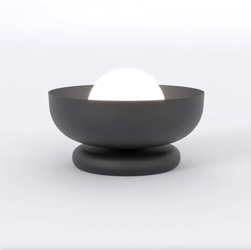 Lampe de table verre cylindrique minimaliste