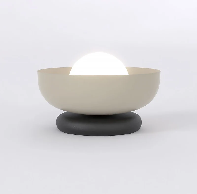 Lampe de table verre cylindrique minimaliste
