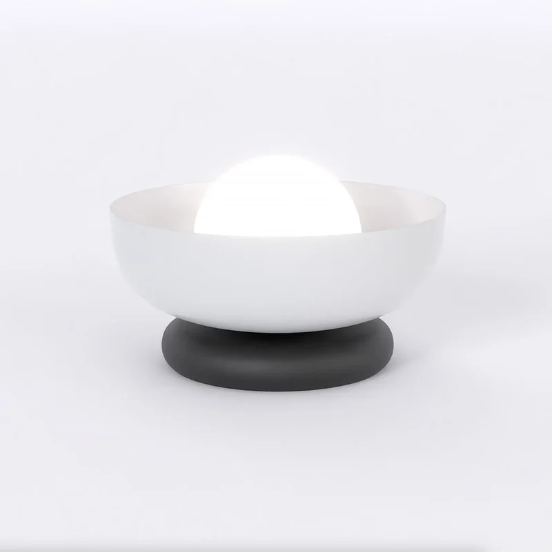 Lampe de table verre cylindrique minimaliste