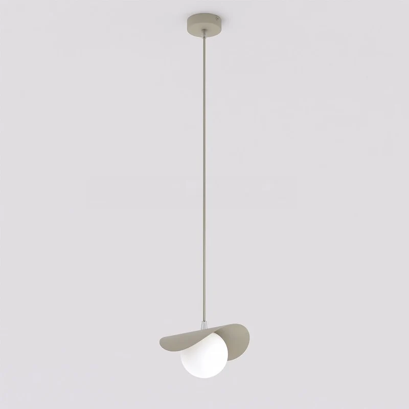 Suspension design verre dépoli style organique