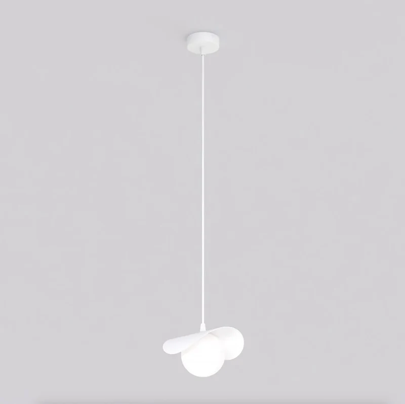 Suspension design verre dépoli style organique