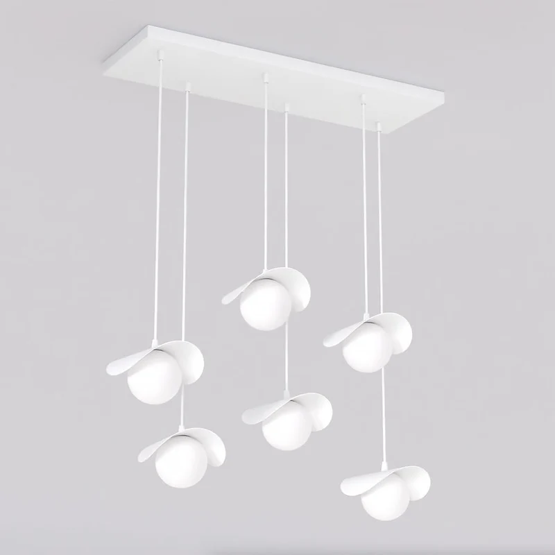 Suspension design verre dépoli style organique