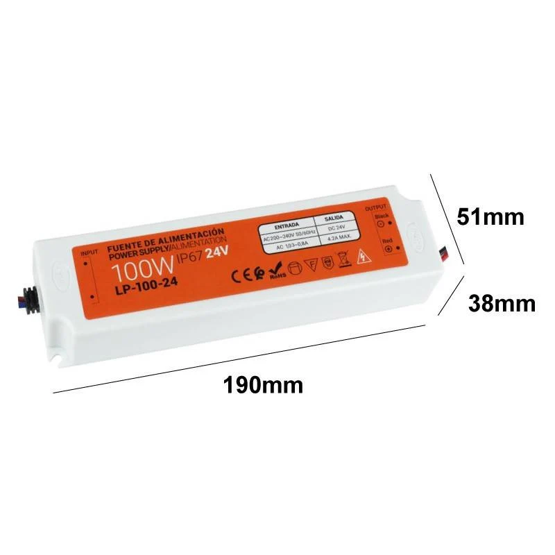 Alimentation étanche compacte 24V 100W IP67