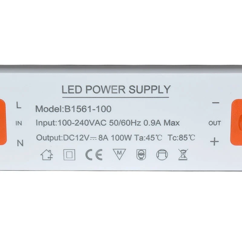 Alimentation LED 12V - 100W - IP20 extra plate
