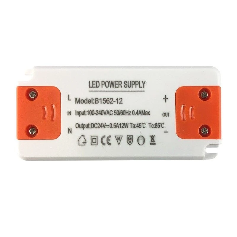 Alimentation LED 24V 12W IP20 extra plate