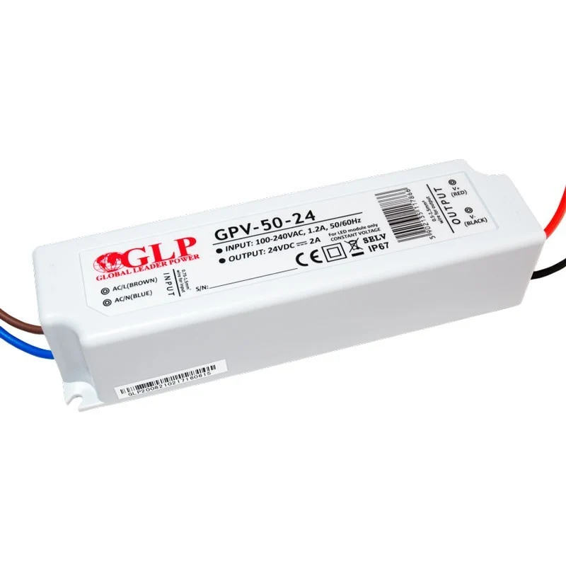 Alimentation LED étanche 24V DC - 50W - IP67 - GLP
