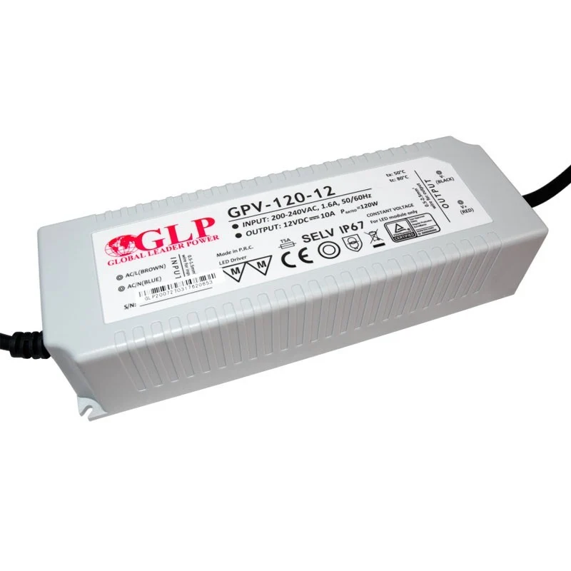 Alimentation LED étanche 12V DC - 120W - IP67 - GLP