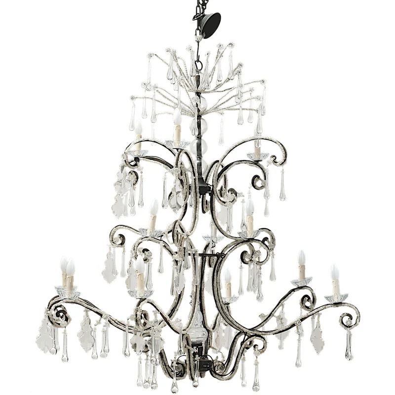 Vienne Lustre en fer et verre Grand Modèle