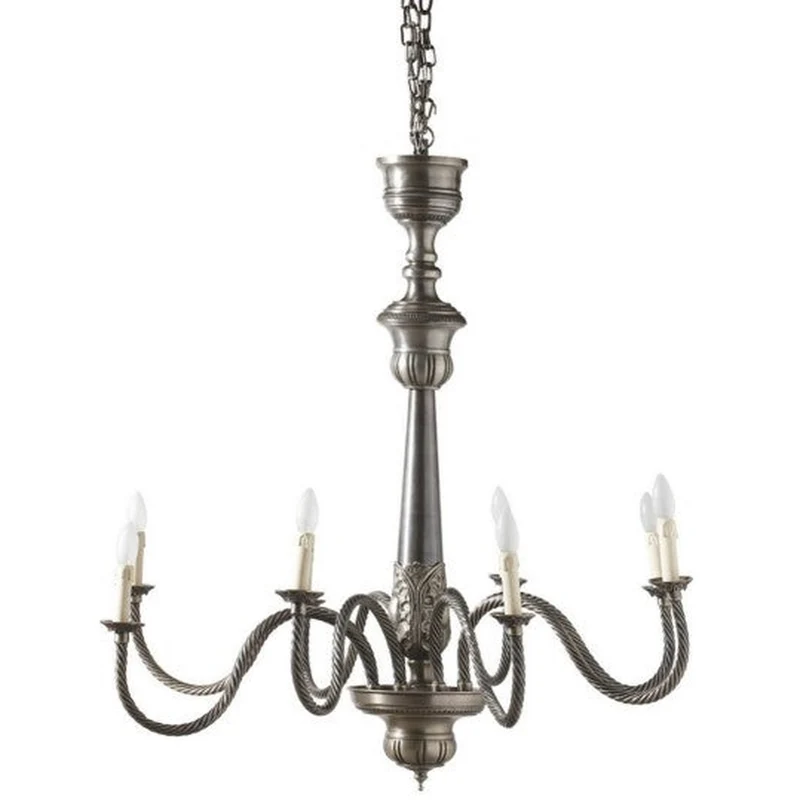 Ecouen Lustre en métal argenté