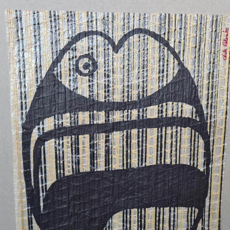 Peinture sur voile Poisson par Cécile Colombo