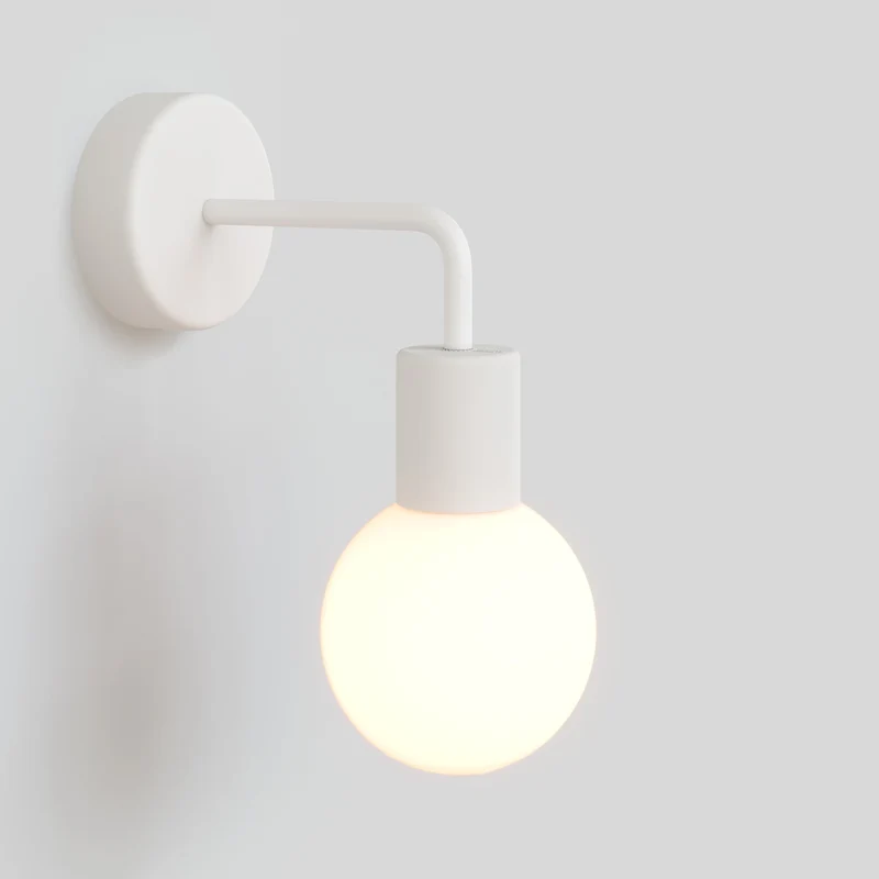 Applique d’extérieur Modulair IP65 avec extension en L et Abat-jour sphérique incassable Unbreak-a-Ball - Blanc