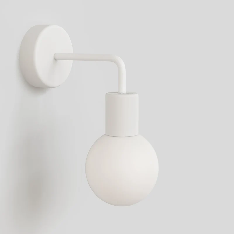 Applique d’extérieur Modulair IP65 avec extension en L et Abat-jour sphérique incassable Unbreak-a-Ball - Blanc