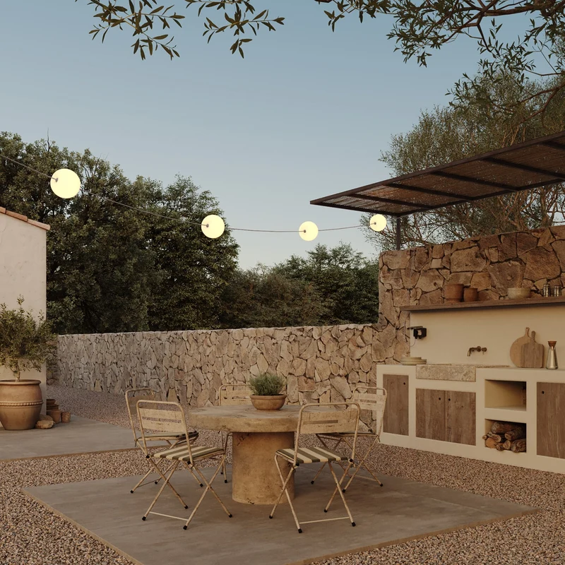Guirlande lumineuse 4 points de lumière pour extérieur IP67 Gris - Marina4 Cherry