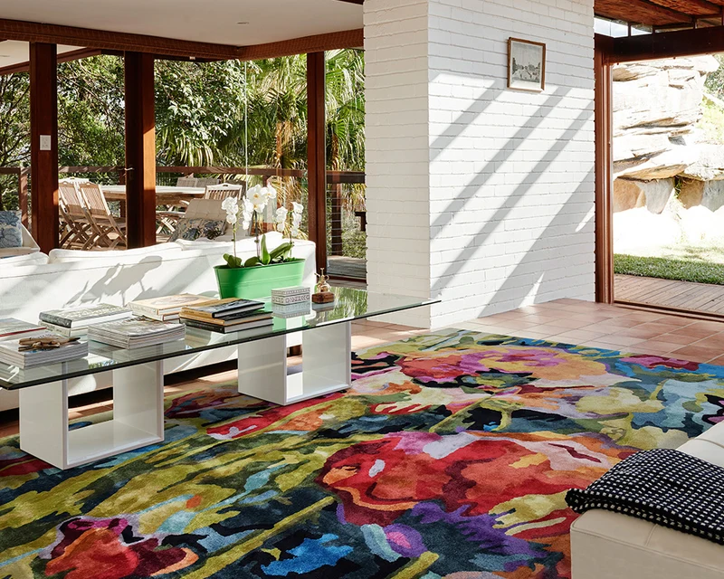 Tapis de salon coloré floral - Spring