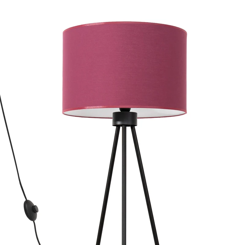 Lampadaire Tissu Bordeaux