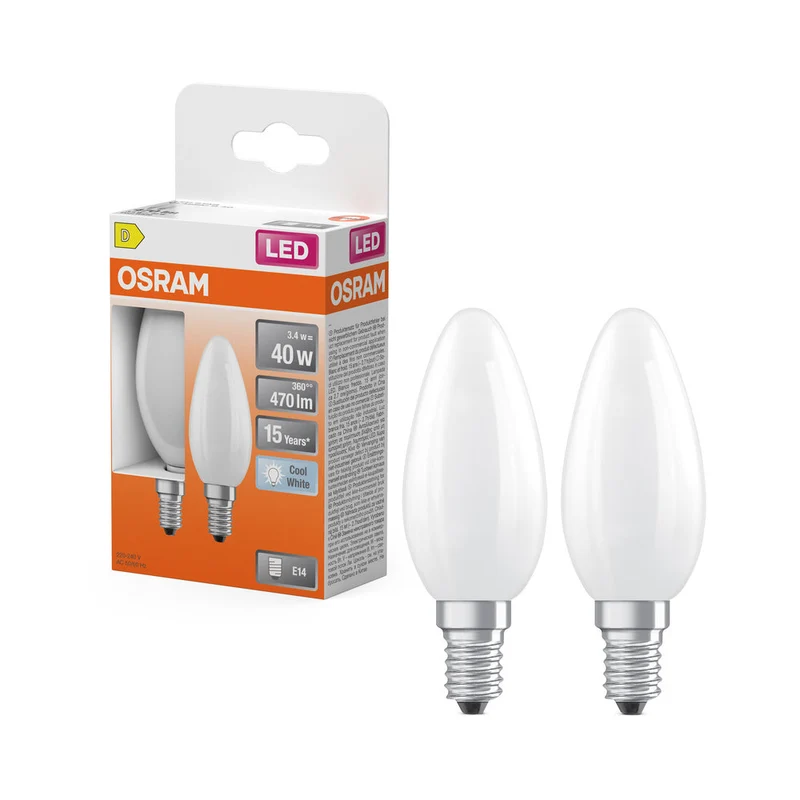 Rétrofit LED CLASSIC B 3.4W 840 Givré E14 2