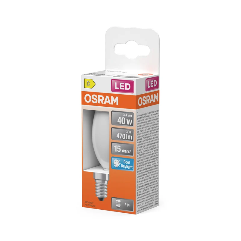 Rétrofit LED CLASSIC B 3.4W 865 Givré E14