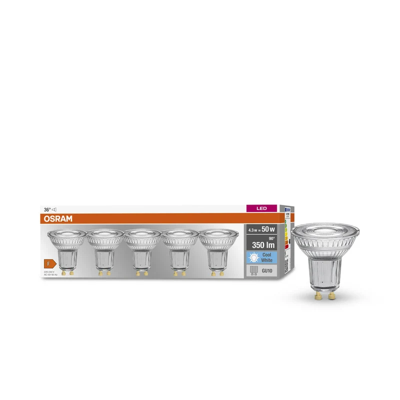 BASE LED PAR16 4.3W 840 GU10